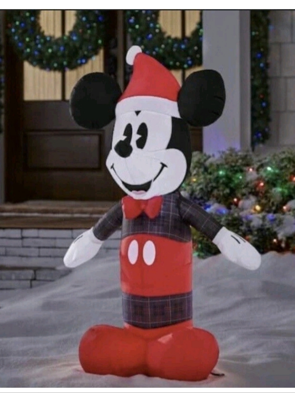 Disney Mickey MouseInflatable Gemmy Christmas Decor 3.5 ft LED Lights Up